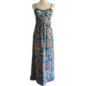 Sz S Xhilaration Floral Abstract Maxi